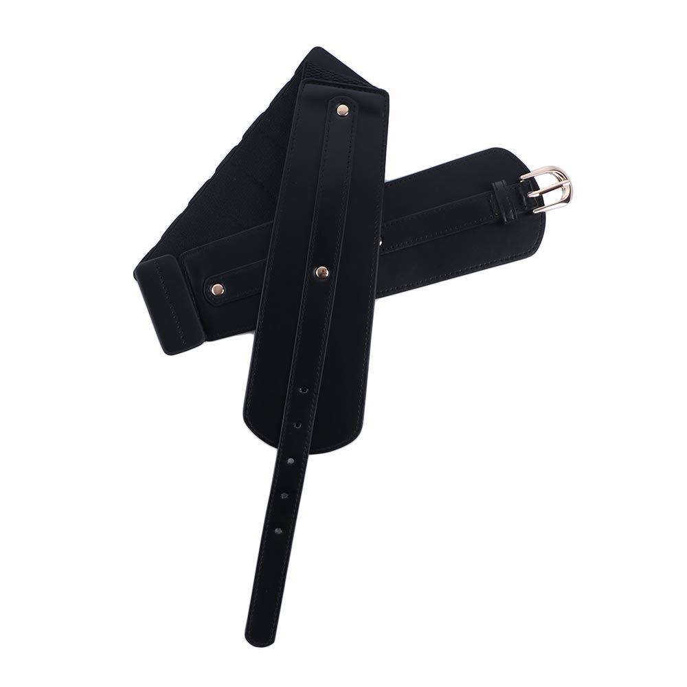 Female Camel Buckle Imitation Leather Women Solid Color Wide Belt Dress Waistband Women Waistband