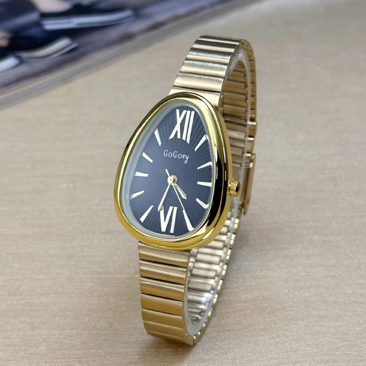 

Ladies Snake Head Watch for Women Steel Strap Quartz Wristwatches Clock