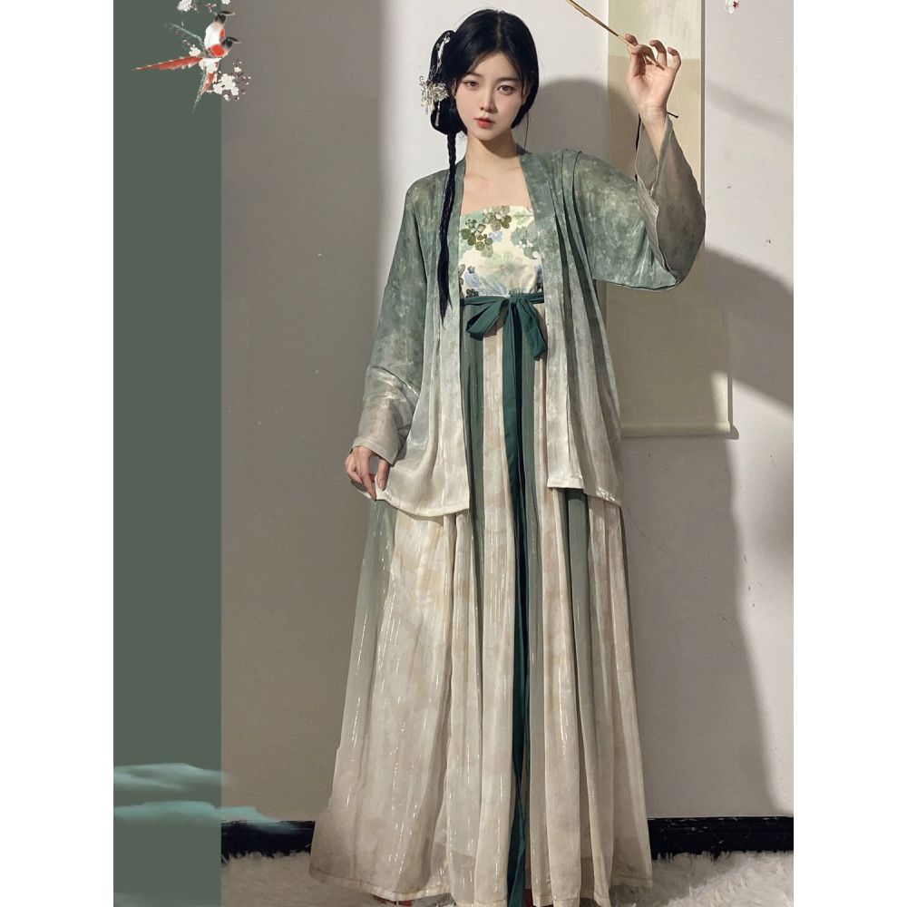 Costume Hanfu chinois complet d'automne pour femme adulte