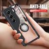Transparent Acrylic Back Cover For Tecno Camon 40 Pro 5G Case Magnetic Holder Ring Shockproof Coque On Camon40 Pro Camon40Pro 4G