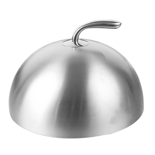 Desirable Stainless Steel Dome-Shaped Teppanyaki Dish Lid (20cm) for Steak and Okonomiyaki