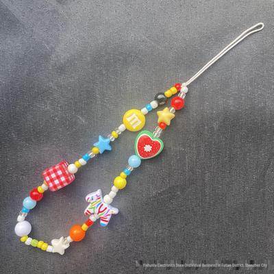 Trendy Handmade Kids' Colorful Phone Chain for Apple, Star, CCD Camera Phones