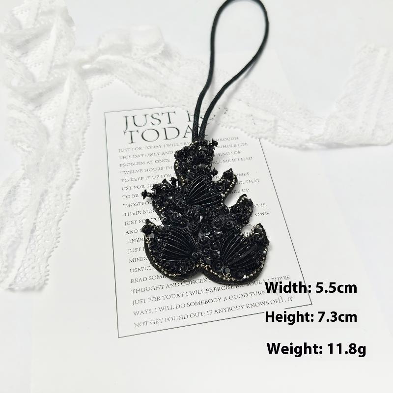 1 Piece Butterfly Applique Patch Hanging Rope Keyring  Starfish Sequin Handmade Beaded Clothing Sew On Patches Pendant