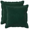 Cushion Cover 2 pcs HOUTEN Dark Green 45 x 45 cm Velvet