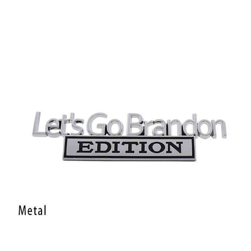 3D Car Styling Let's Go Brandon car Door Fender trunk Rear Bonnet Nameplate Decal Emblem Badge Sticker