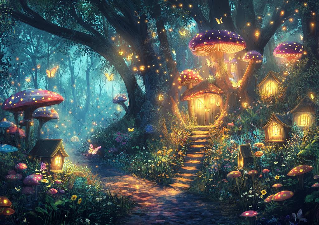 Fairy forest Glitter tree background Magic Forest night Butterfly photography birthday background party photo shoot decoration