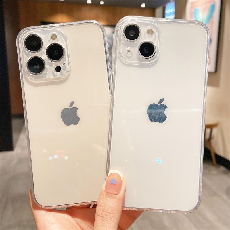 iphone16 all-inclusive transparent mobile phone case x apple 15promax protective case 14 ultra-thin tpu soft case 78plus