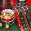25 Yards/Lot Printed 10/25mm Christmas Ribbon DIY Gift Packing