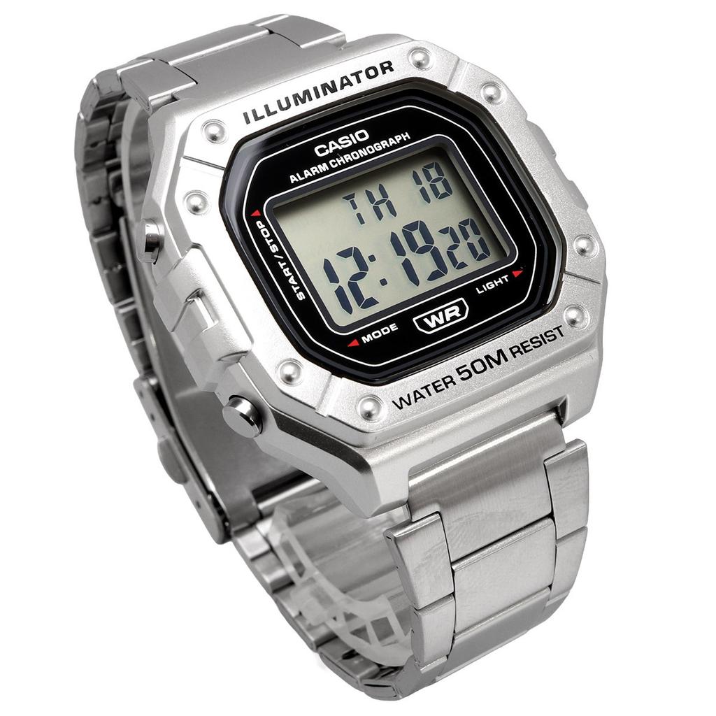 CASIO Watch Overseas Metal Band Men's W-218HD-1AV