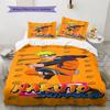 Naruto S Dynamic Pose Pattern Bedding Quilt Set Quilt Cover Pillowcase Home Birthday Gift(1 * Duvet Cover + 2 * Pillowcase, Without Core)