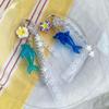 Retro Dolphin Flower Lace Bag Charm Cute Y2K Style Portable Decor for Girls Summer Island Trip Bag Accessories