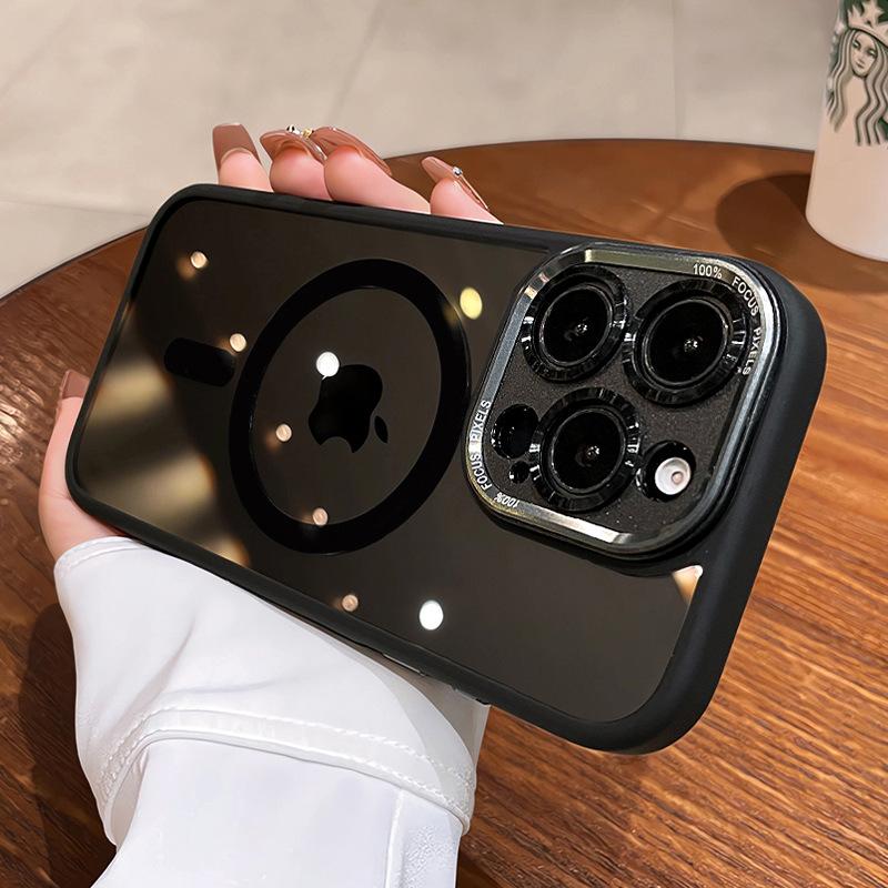 

Подходит для iPhone16 Полностью закрывающий прозрачный силиконовый чехол для мобильного телефона Apple 16 Promax Улучшенный противоударный магнитный чехол для мобильного телефона iPhone15