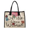 Colorful Letter Printed Canvas Bag New Large-capacity Casual Shoulder Bag