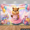 2D Whimsical Capybara Fairy Backdrop Photography Background