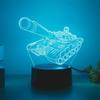 Modern Geometry 3D Tank Night Light USB Powered Touch Control Seven Color Gradient, Suitable for Desktop and Bedroom Decoration