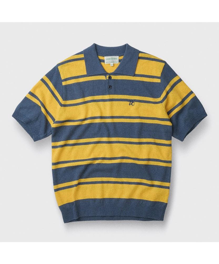 Henlikoteun [British Sporting Club] Stripe Short-Sleeves Polo Knit Abwam26751Yex