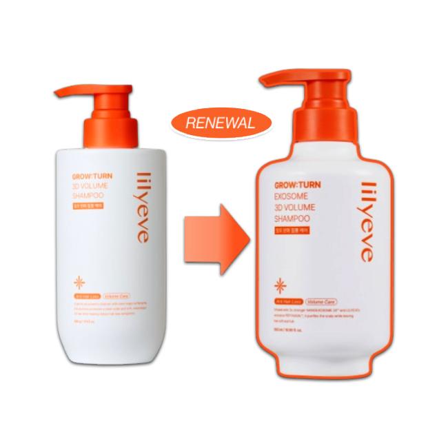 lilyeve Growturn 3D Volume Shampoo Set 500ml + 100ml – Volumizing Scalp Care Shampoo for Fine Hair