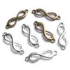 100Pcs Antique Metal Infinite Shape Beads 8 Forever Sign Spacer Beads For Jewelry Making Bracelet Necklace Findings Supplies