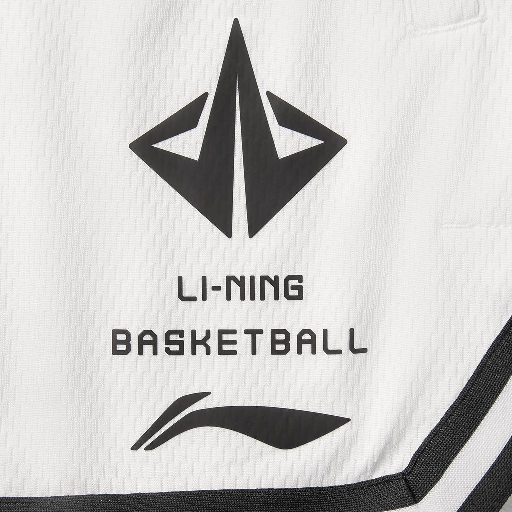 Li-Ning Simple Versatile Comfortable Loose Basketball Shorts Men Shorts Standard-White AAPV033-5