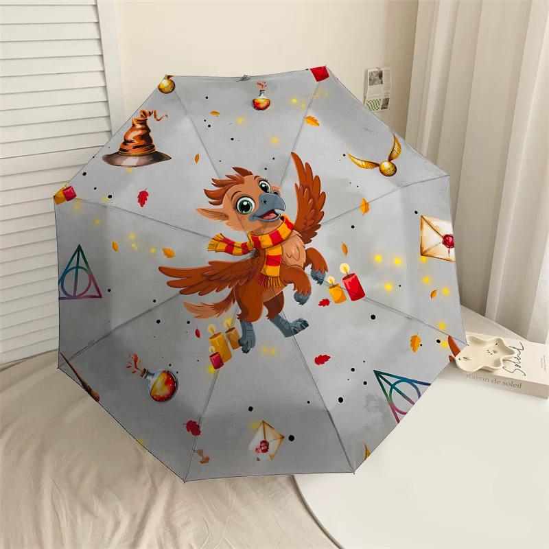1PC Warner Hogwarts Scarves Umbrella-8-Rib Reinforced, Automatic Open, Lightweight & Durable-A25