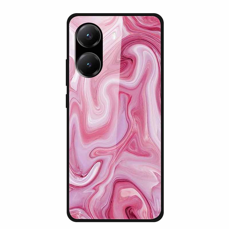 Tempered Glass Case For Poco X7 Pro Back Cover PC Hard Shockproof Cases for Xiaomi PocoX7 Pro Funda Marble Texture Fashion Coque