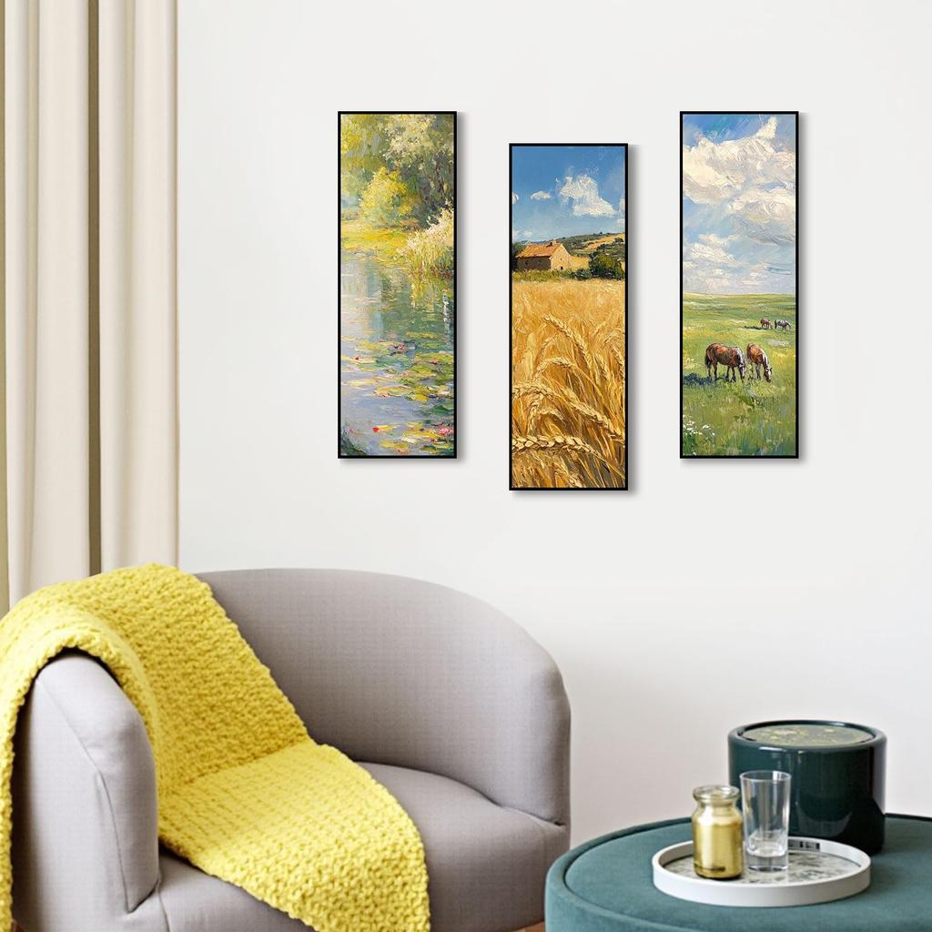 HANSILK Synthetic Stretched Canvas Art Light Wooden Thick Painting for 1 Panel Canvas, Canvas, Rectangular, 100300mm, Supplies, Frame, Panel, Board,