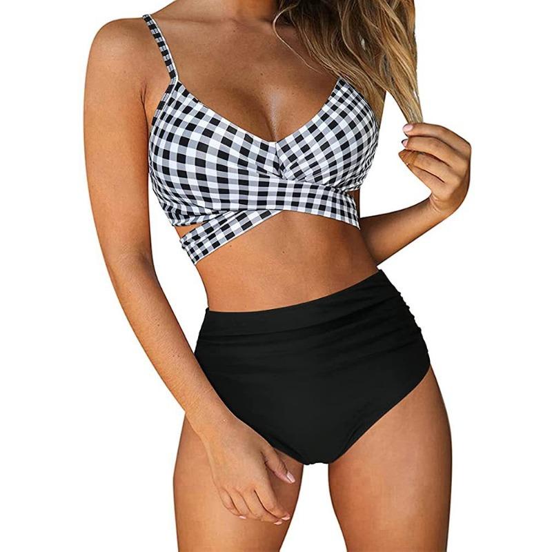 Summer Sexy Sleeveless Halter Split Swimsuit Bikini