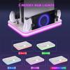 Vertical Cooling Stand Fast Controller Charger with Headphone Hook Cooling Fan & Charging Stand for PS5 Pro/PS5 Slim/PS5 Console