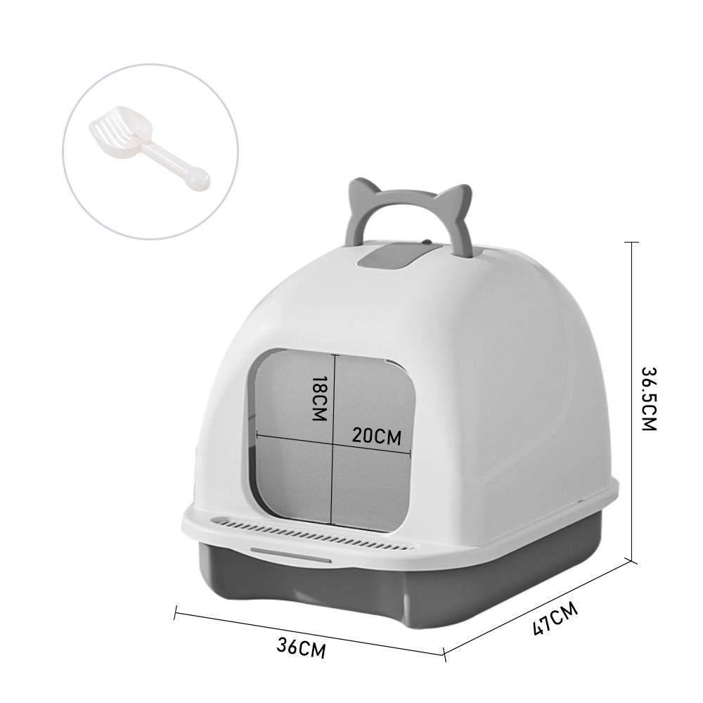 Tieker Large Cat Litter Box Anti-splash Cat Litter Box Fully Enclosed Foldable Cat Toilet Pet Cat Cleaning Supplies серый
