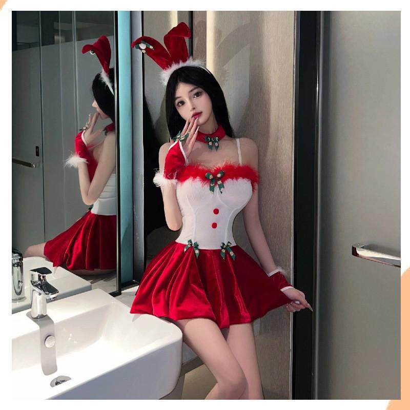 Christmas Temptation: Sexy Lingerie Role Play Costume Set