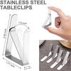 2/4/12Pcs Tablecloth Clips-Picnic Table Cloth Clips-Stainless Steel Table Cloth Cover Clamps-Table Clips for Weddings Party