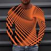 Men's T shirt Tee Graphic Gradient Crew Neck Clothing Apparel 3D Print Outdoor Daily Long Sleeve Print Fashion Designer Vintage