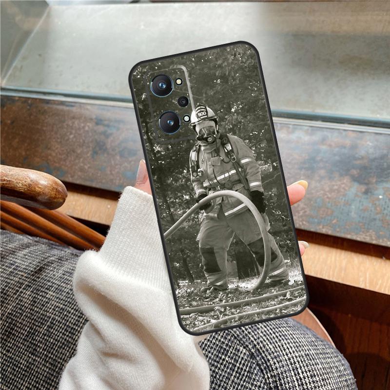 Fireman Firefighter Case For Realme 13 Pro Plus 11 12 14  C71 C75 C55 C51 C53 C25 C63 C61 C65 C67 GT6 GT7 15 Pro