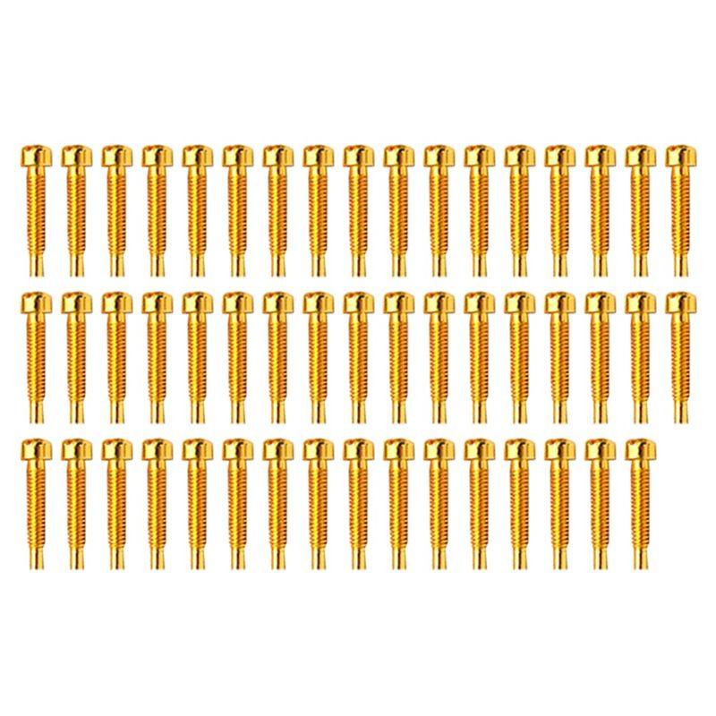 

Classy-50Pcs Pickup Metal Pins-One Word-Closing 3X21mm/5.0MM (Diameter 3.0MM) Guitar Pickup Parts Screw Rods золотий