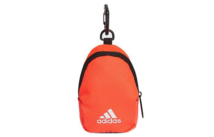 Adidas Recycled Polyester Charm Bag Card Holder Key Pouch Coin Purse Regular Unisex Orange H58201