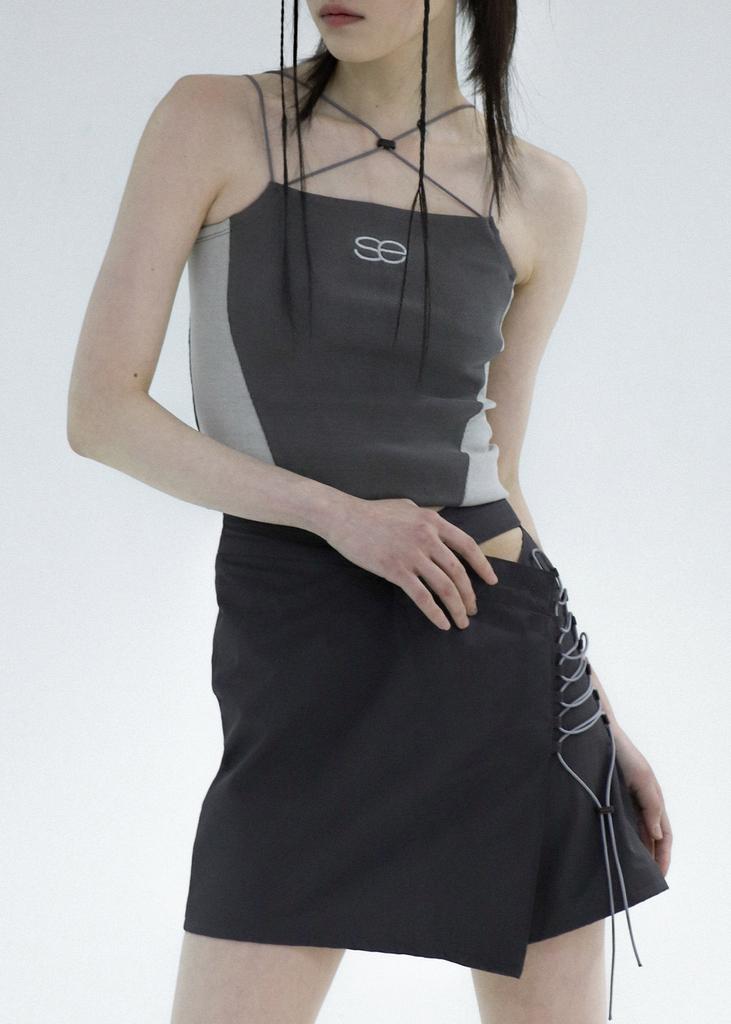 Senikeu Wrap String Skirt - Gray