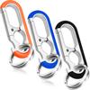 3 Pieces Men's Car Key Chain, Heavy Duty Key Chain with Double Key Rings, Metal Car Key Fob, Key Chain Ring, Carabiner Key Chain for Car