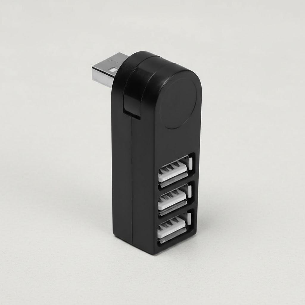 

90°/180° Rotatable USB 3.0 Hub 3-Port Mini Splitter for Laptop PC Portable Hub for Flash Drive Mobile HDD Notebook чёрный