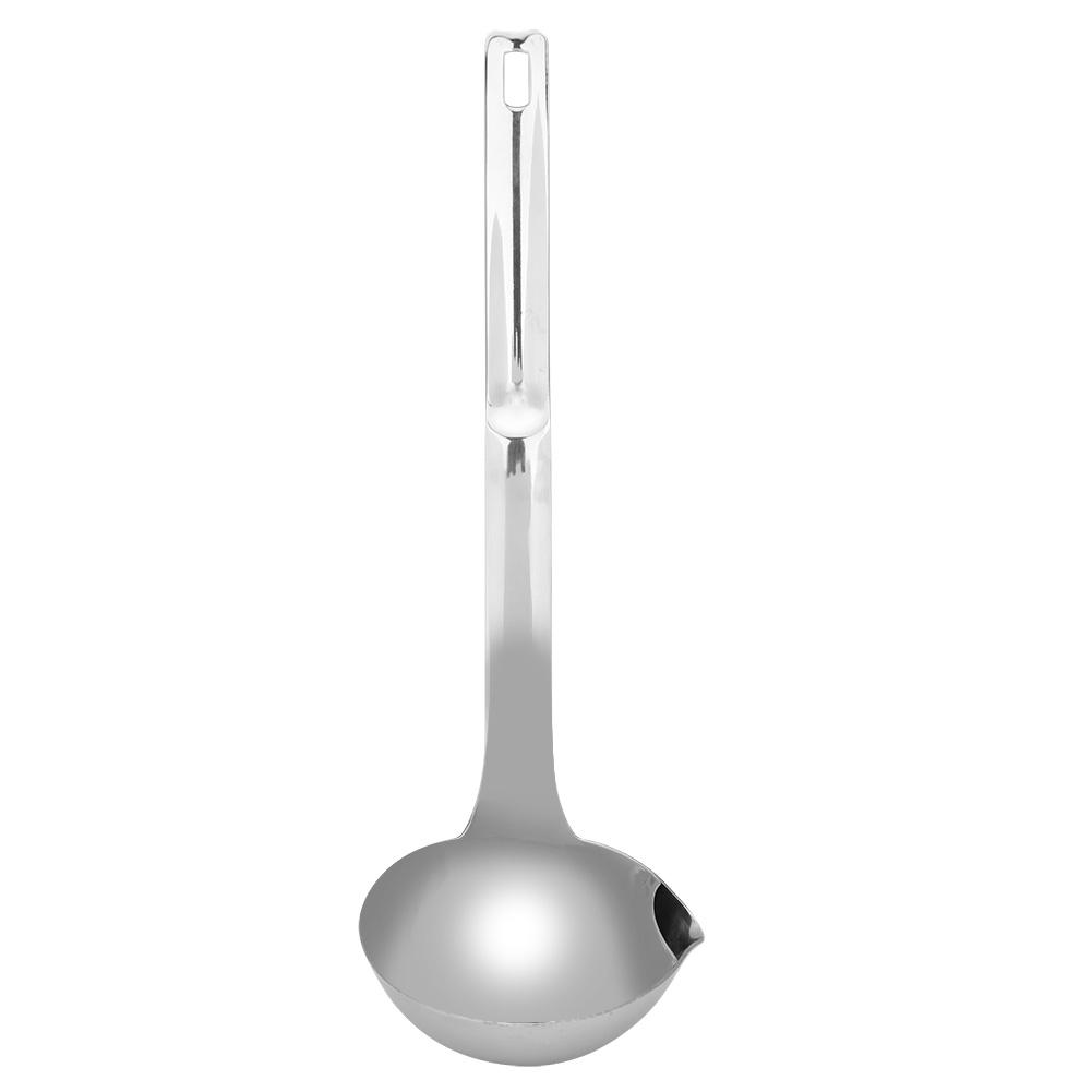 Soup Oil Filter Spoon Stainless Steel Strainer Long Handle Cooking Ladle for Home Restaurant