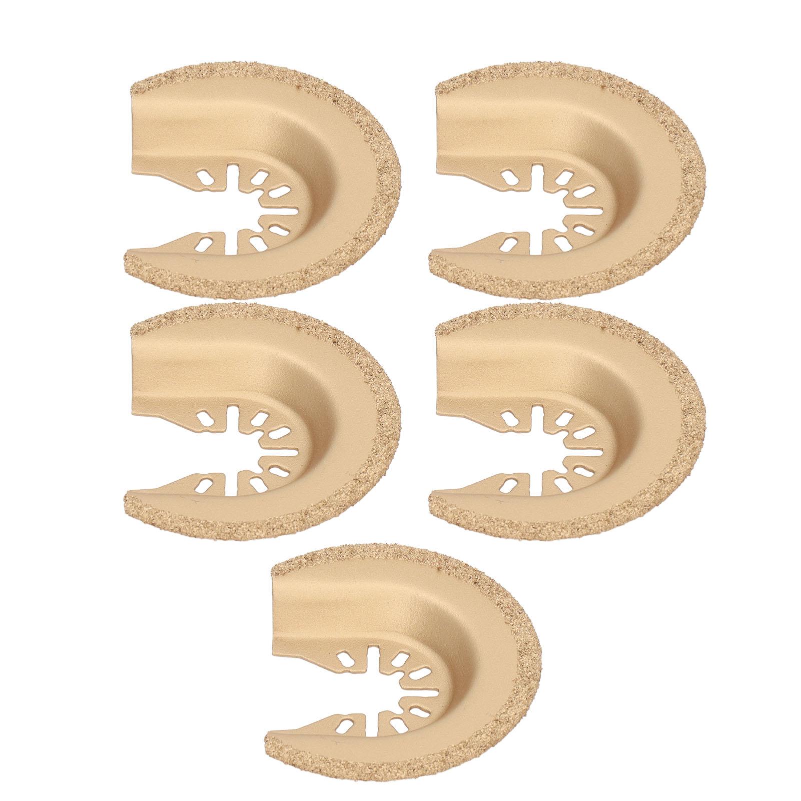 

5PCS Semicircular Oscillating Saw Blade Wear Resistant Incisive Surface Electrophoresis Oscillating Tool