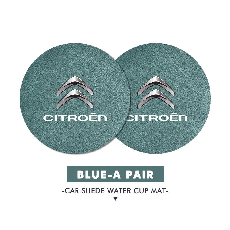 OCDK9 2pcs Car Coaster Anti Slip Mat Water Cup Pad Accessories For Citroen Grand Berlingo Jumper Celysee Xsara Picasso Aircross