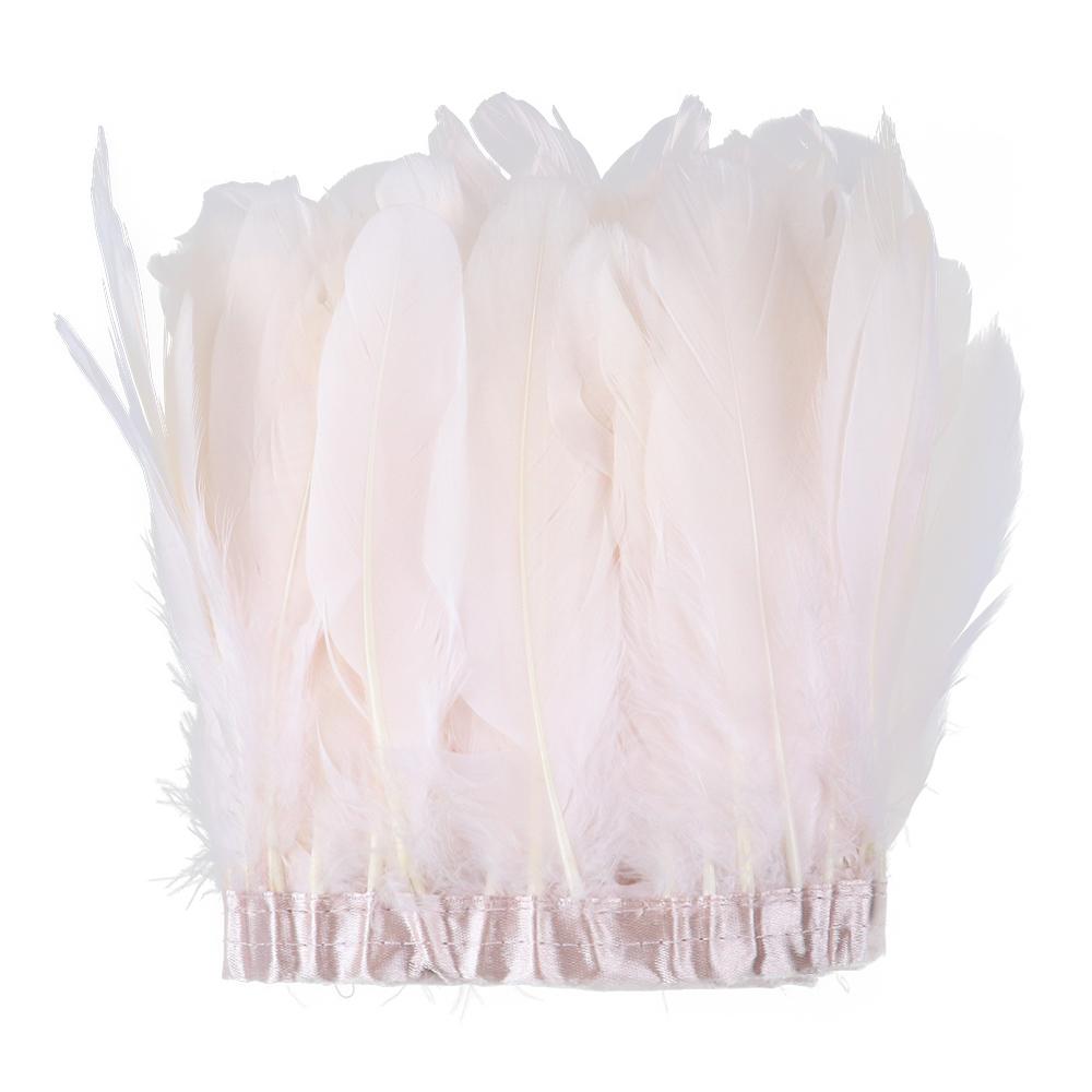 2M/5M/10M White Real Goose Feather Trims Width 15-20cm Goose Feather Ribbon Dyed Clothes Party DIY Craft Dress Sewing Accessory