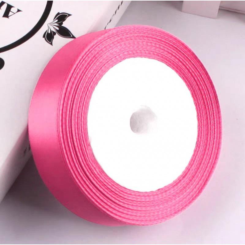 2.5cm Satin Floral Silk Ribbon Headband, Gift & Cake DIY, 25mm Polyester Craft Webbing