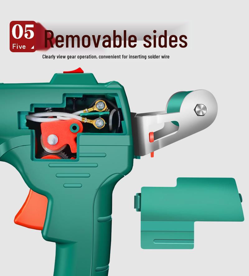 Handheld Portable 60W Electric Soldering Iron with Auto Solder Feed, US/EU Standard