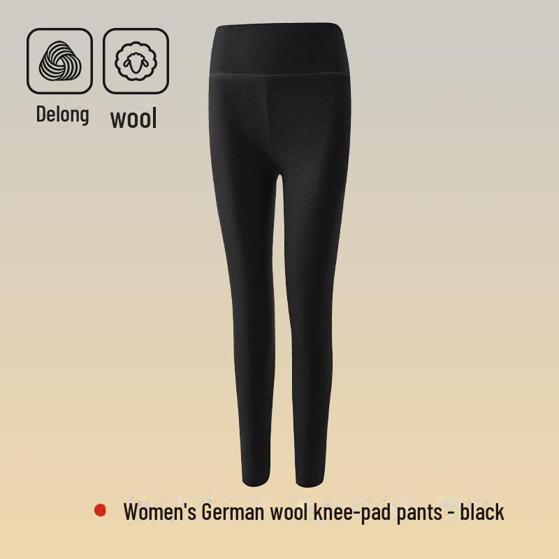 Γυναικείο Ζεστό Κολάν από Μετάξι Μουριάς με Ψηλή Μέση - Αντιστατικό, Απρόσκοπτο Μάλλινο Παντελόνι για Φθινόπωρο και Χειμώνα