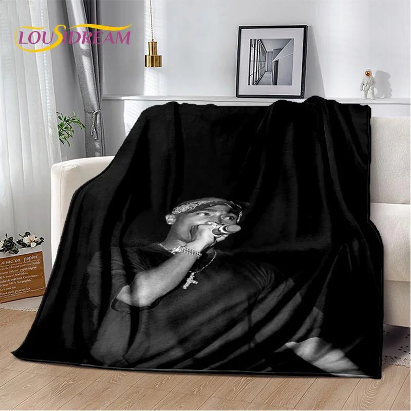 Rapper Eminem Tupac 2pac Hip-Hop Music Rap God Blanket,Soft Throw Blanket for Home Bedroom Bed Sofa Picnic Travel Cover Gift