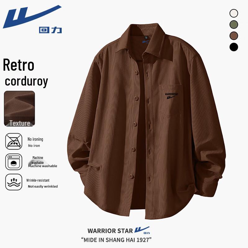 Warrior Men s Retro Corduroy Long Sleeve Shirt 2XL