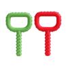 1 Pcs Baby Teether D Shape Sensory Chew Red Green Silicone Teeth Glue For Teething Autism Biting Chewing Baby Care Talk Tools