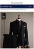 Premium British Two-Button Men's Three-Piece Suit: Solid Color, Western Style, Formal Business Wear