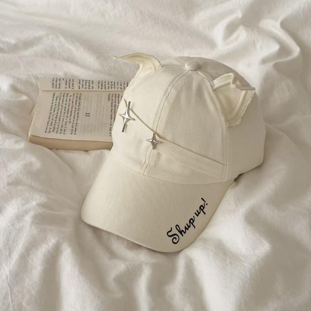 Cotton Baseball Caps Fox Ear Peaked Cap Unisex Sunscreen Hat  Spring Autumn
